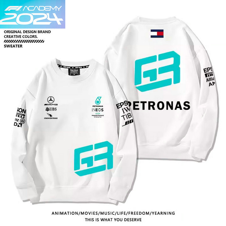 2024 Sweat shirt Mercedes AMG Petronas homme sans capuche